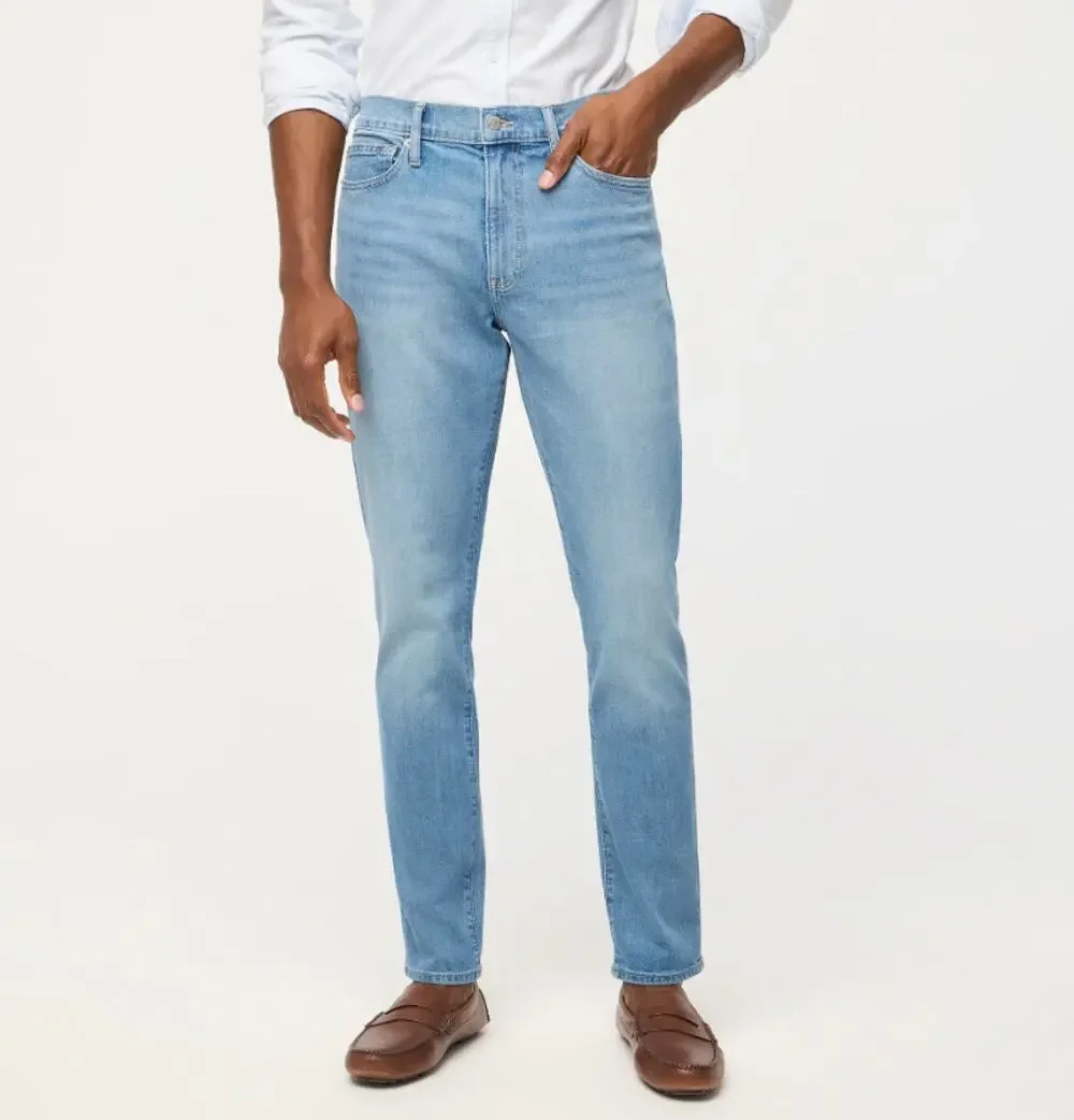 J.Crew Signature Flex Athletic Slim Fit Jeans Mens 36x30 Light Blue Wash Tapered
